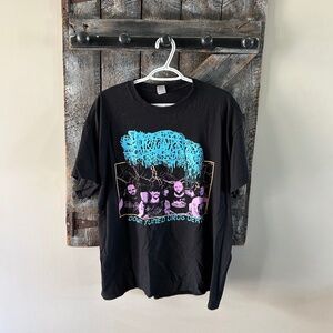 Men's Down Tuned Drug Death Graphic Short Sleeve T-ShirtBlack